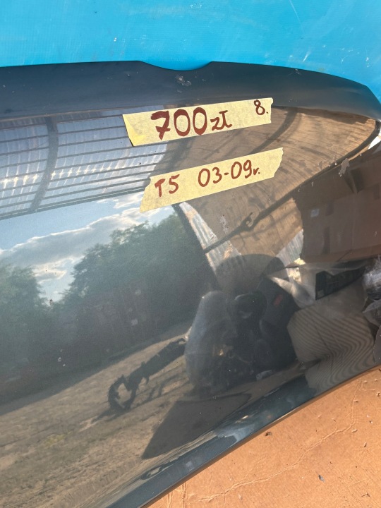 VW T5 TRANSPORTER MULTIVAN 03- CAPOT GRIS METALIK LD7U EN BON ÉTAT SANS CORROSIF