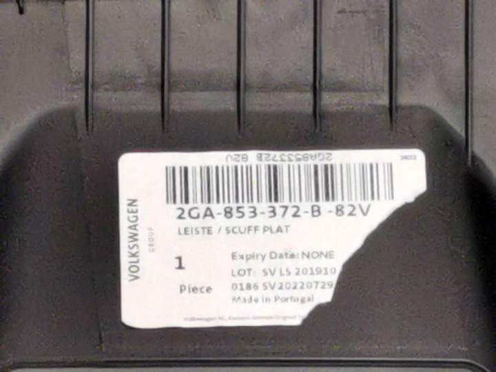 MOULURE SEUIL PROTECTION PORTES DROITE VW T-ROC 2GA 2GA853372B 82V NEUF ORIGINE