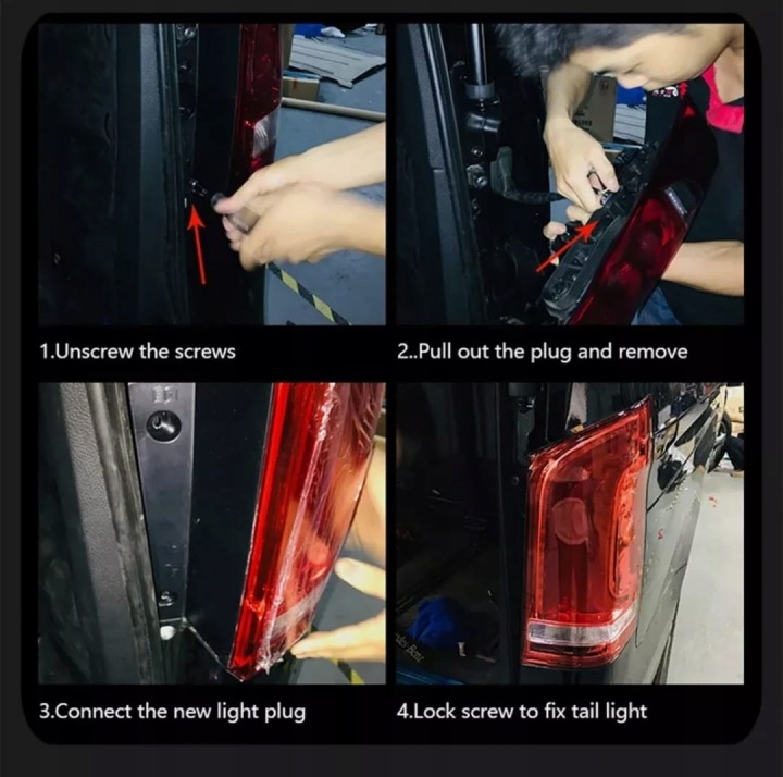 MERCEDES V CLASS VITO ARRIÈRE PHARES 2014-2024 ARRIÈRE PHARES WYGLAD RESTYLAGE LED LAMPS