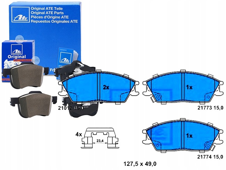 SET PADS BRAKE ATE 581011CA10 5810125 photo 1 - milautoparts-fr.ukrlive.com