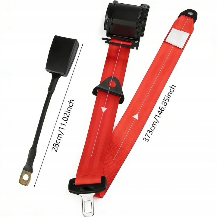UNIVERSEL 3-PT RÉGLABLE SAMOZWIJAJACY SIE CEINTURE DE SÉCURITÉ CAR TRUCKS