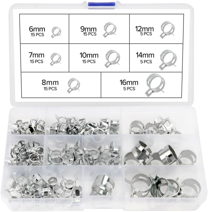 ÉTRIERS VERS WEZY 120 PCS 6-12MM SPREZYNOWE COULEUR DORÉE MÉTALLIQUE