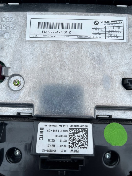 MINI F54 F55 F56 F57 F60 RADIO MONITEUR 9350336