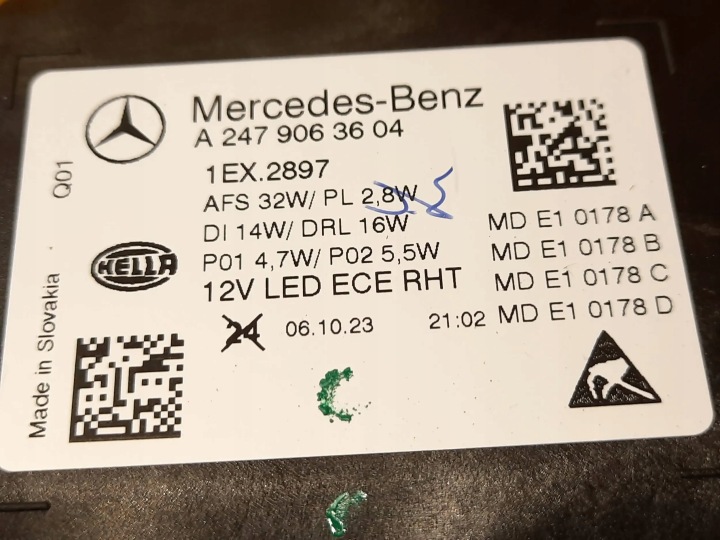 MERCEDES-BENZ GLA W247 PHARE AVANT DROITE GAUCHE ENSEMBLE PERFORMANCE