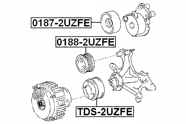 FEBEST RUEDA CABLE CABLE WE BOMBA DE REFRIGERACIÓN LEXUS GX470 UZJ120 