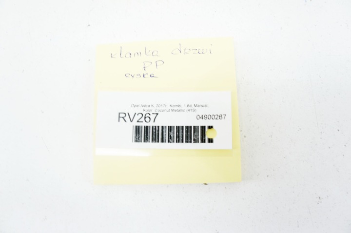 RV267 OPEL ASTRA K V POIGNÉE PORTES DROIT AVANT COCONUT METALLIC 41S
