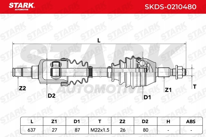 STARK SKDS-0210480 ARBRE DE TRANSMISSION