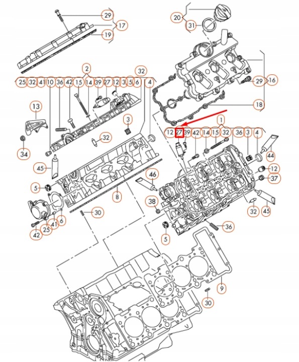 AUDI A6 C7 RÉGULATEUR GALET DISTRIBUTION 06E103697AE