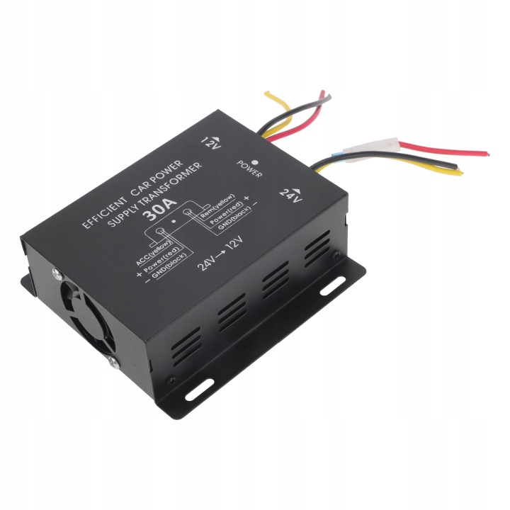 CONVERTISSEUR TENSION DC-DC 24V SUR 12V 30A 240W AUTOMOBILE