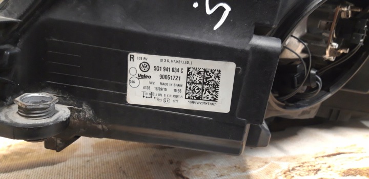 VW GOLF 7 VII XÉNON LED GTE- 5G1941034C DROITE EUROPE ELEKTRYK
