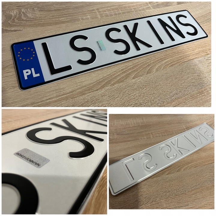 POLSKA PLACA + CUADRO PARA TABLICE REJESTRACYJNA 