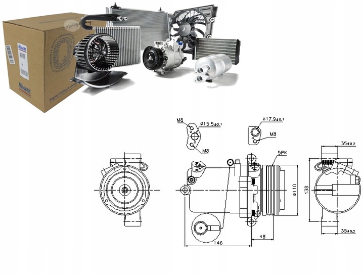 COMPRESSOR AIR CONDITIONER BMW 3 (E46) 5 (E39) X3 (E83 photo 1 - milautoparts-fr.ukrlive.com