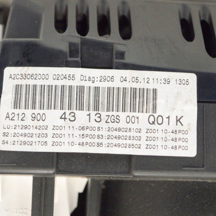 MERCEDES-BENZ E A207 2012 COMPTEUR COMPTEUR DE VITESSE