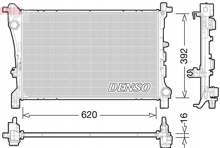 CHLODNICA, SYSTEM COOLING ENGINE DENSO DRM09166 