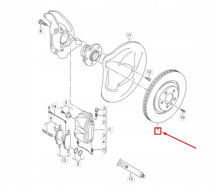 AUDI A6 C8 AVANT DISQUE DE FREIN VENTILÉE 8W0615301AAORYGINALNA