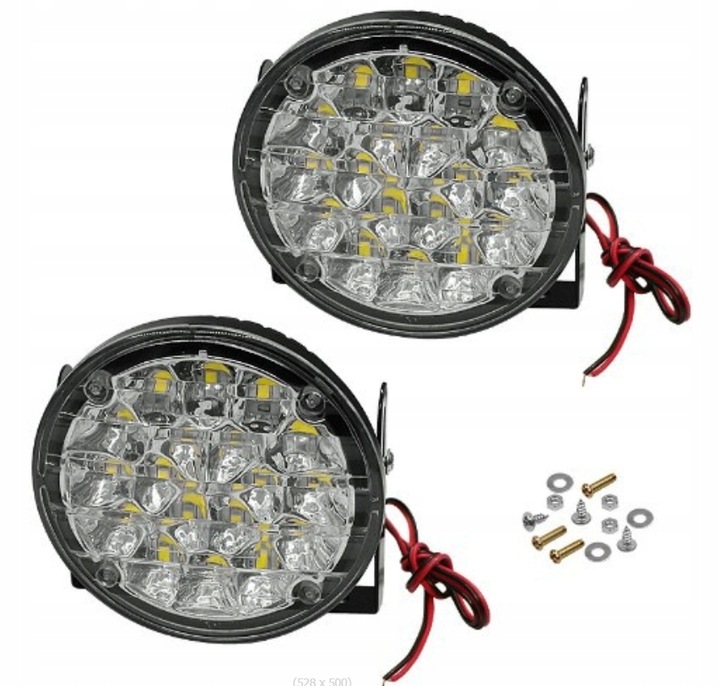 2 PIEZAS 12V 18DIODO LUMINOSO LED RENDONDOS DE AUTOMÓVIL LUZ DIODO LUMINOSO LED DO CONDUCTOR DE DÍA DRL 