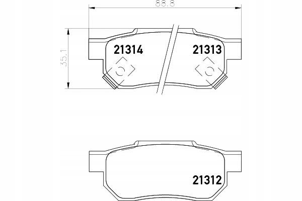 PADS HAM. HONDA T. CIVIC 97- UK- CRX- ROVER 200- 400- 25- 45 