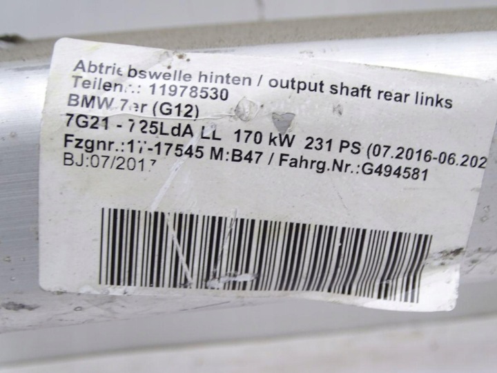 BMW 7 G11 G12 15-22 CHÂSSIS CHÂSSIS BERCEAU ARRIÈRE PARFAIT 6883918