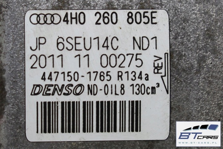 AUDI A8 POMPE COMPRESSEUR DE CLIMATISATION CLIMATISATION 4H0260805E 4H0 260 805 E COMPRESSEUR