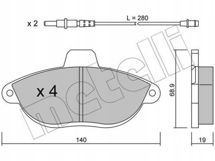 ZAPATAS PARTE DELANTERA METELLI 22-0105-0 