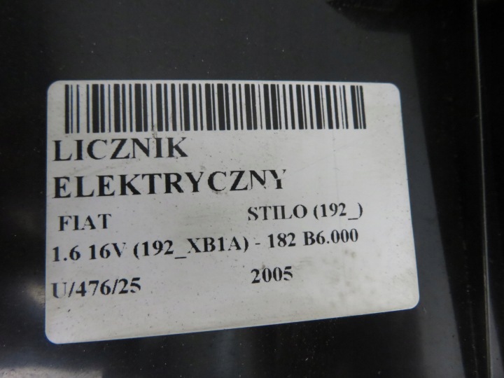 COMPTEUR FIAT STILO (192_) 1.6 16V 103 182 B6.000 51756698 VP1FCF10849AAH