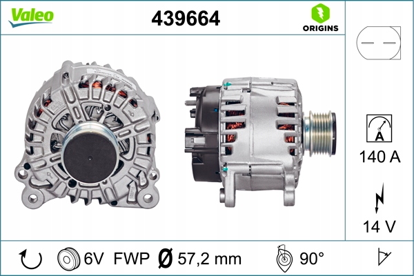 ELECTRIC GENERATOR VALEO ORIGINS NEW 439664 photo 1 - milautoparts-fr.ukrlive.com