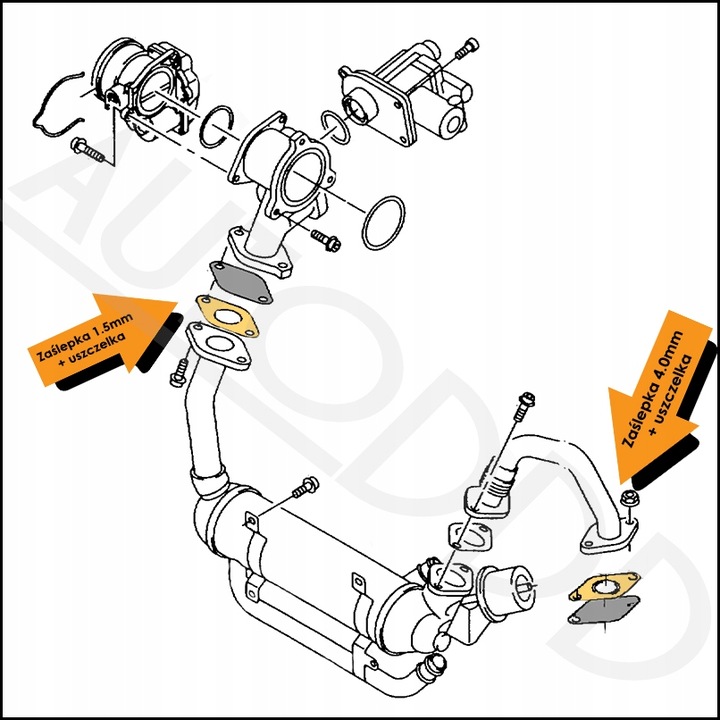 BRIDA CIEGA - JUEGO EGR 1.9 TDI VW AUDI SKODA SEAT 