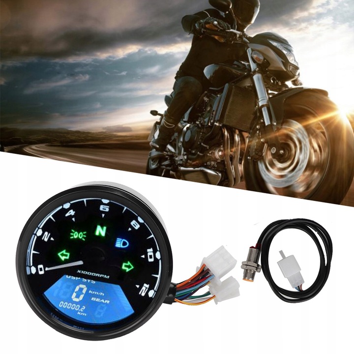 CUENTAKILOMETROS UNIVERSAL PARA MOTOCICLETA LCD 