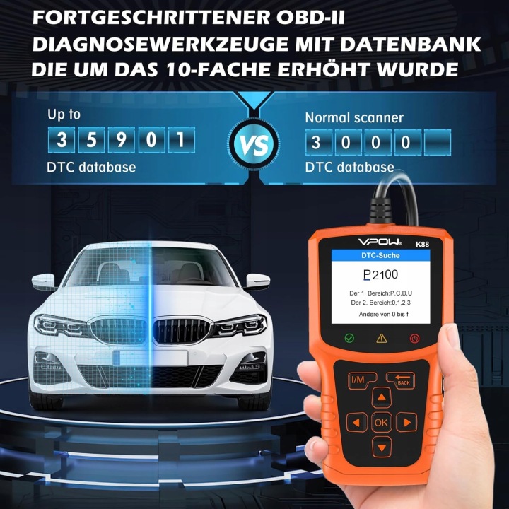 DIAGNOSTIC ADAPTATEUR AUTOMOBILE K88 OBD2 VPOW