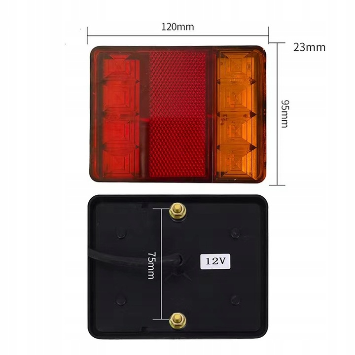 2 PIEZAS FAROS PARTE TRASERA DIOPARA LUMINOSO LED DIODOWE ZESPOLONE TRASEROS PARA REMOLQUE REMOLQUE 