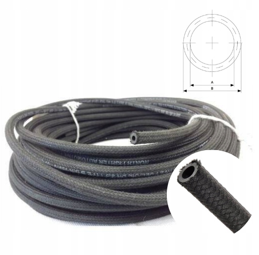 TUBULADURA CABLE COMBUSTIBLE EN OPLOCIE BAWELNIANYM 8 MM 10 BAR DIN 73379 