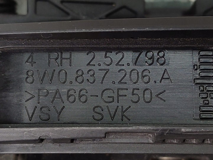 SERRURE DE PORTE POIGNÉE DROIT ARRIÈRE 6 GOUPILLE AUDI A4 B9 2015 – 2024 8W ORIGINAL EUROPE