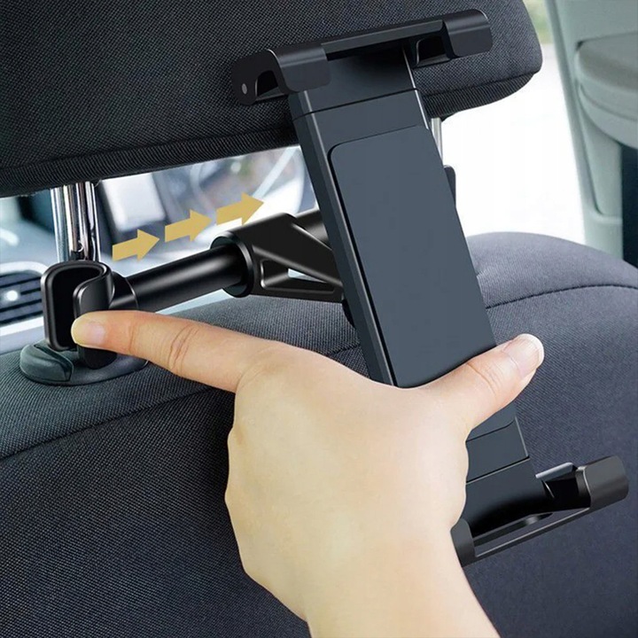 SOPORTE AL TABLET TELÉFONO AUTO PARA COCHE REPOSACABEZAS REGULACIÓN 360 