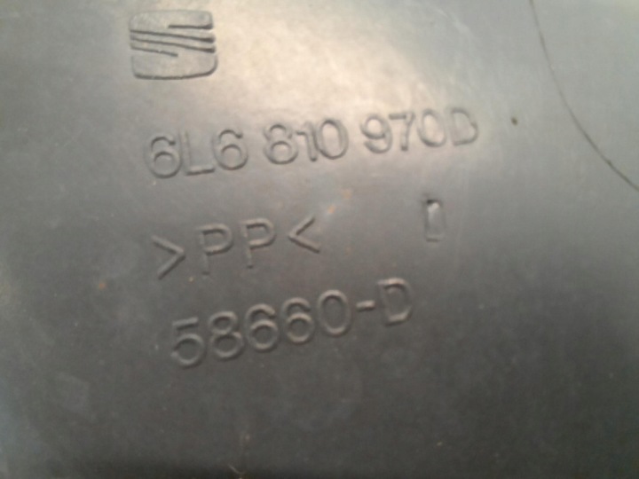 SEAT IBIZA III 06-08 LIFT PASSAGE DE ROUE ARRIÈRE DROIT ARRIÈRE 6L6810970 L53H