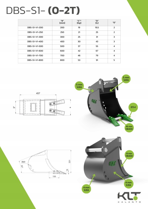 LYZKA KOPIACA POUR VOITURES 0-2 TONNES 600 MM LEHNHOFF MS01 SY