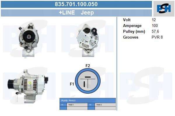 BV PSH GÉNÉRATEUR JEEP 100A GÉNÉRATEUR photo 6 - milautoparts-fr.ukrlive.com