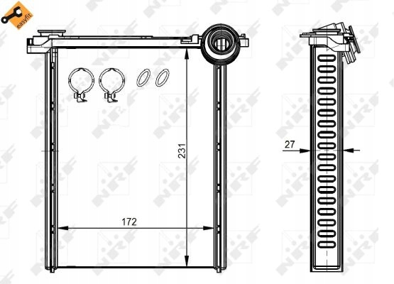 WYMIENNIK CIEPLA INTERIOR POJAZDU NRF 54314 