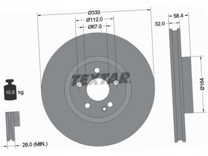 2× TEXTAR 92279405 DISC BRAKE photo 2 - milautoparts-fr.ukrlive.com