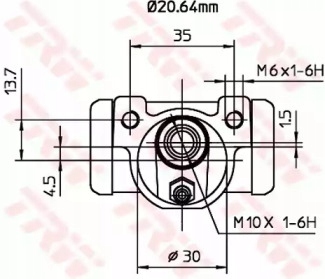 CILINDRĖLIS HAMULC. FIAT PANDA 03- (-ABS) nuotrauka 2