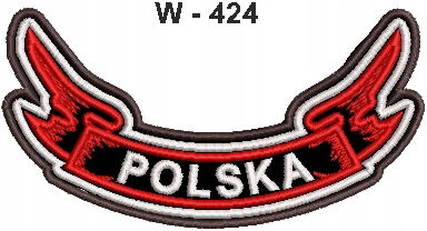 Polska napis, naszywka patriotyczna