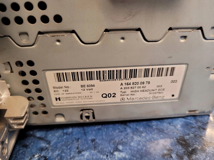 MERCEDES ML W164 GL X164 RADIO CD NAVIGATION A1648200979