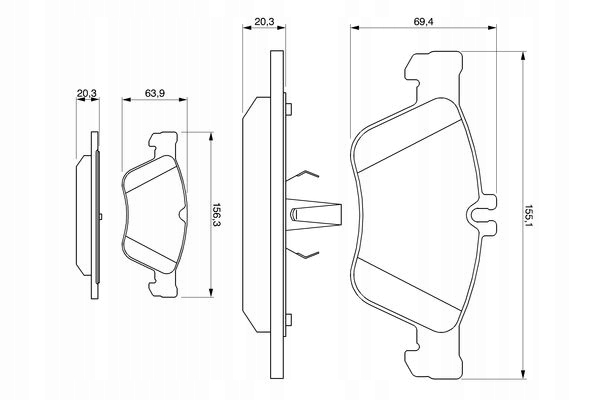 ZAPATAS DE FRENAPARA PARTE DELANTERA BOSCH PARA MERCEDES SLK 320 