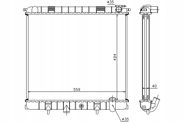 RADIATEUR MOTEUR LAND ROVER RANGE ROVER II 3.9/4.0/4.6 07.94-03.02