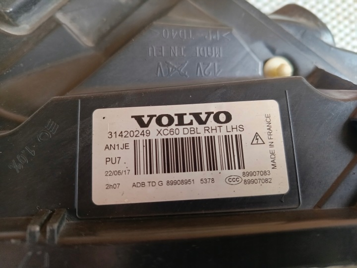 PHARE AVANT GAUCHE VOLVO XC60 2 BI-XENON ROTATIF 31420249 7 GOUPILLE