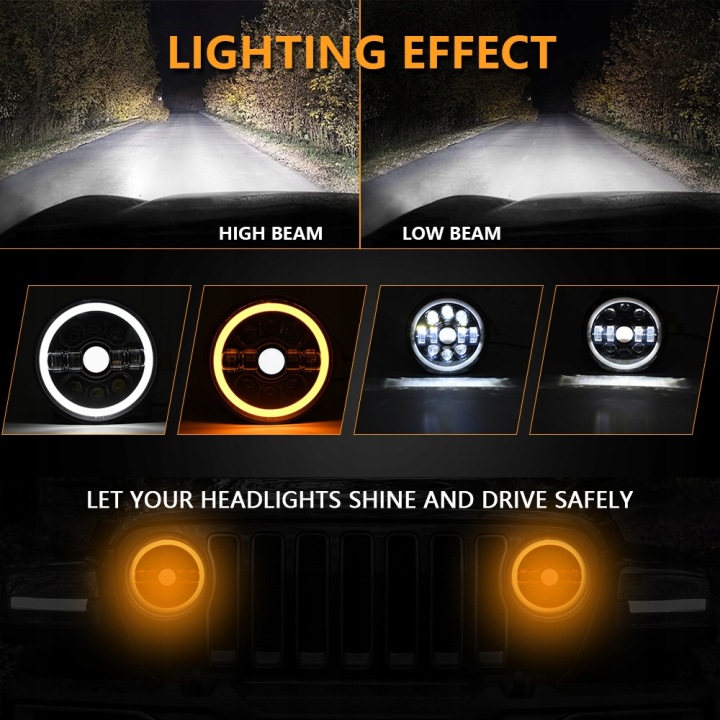 7 ÉTRIERS PROJECTEUR PHARE LED AVANT MOTOCYCLETTE