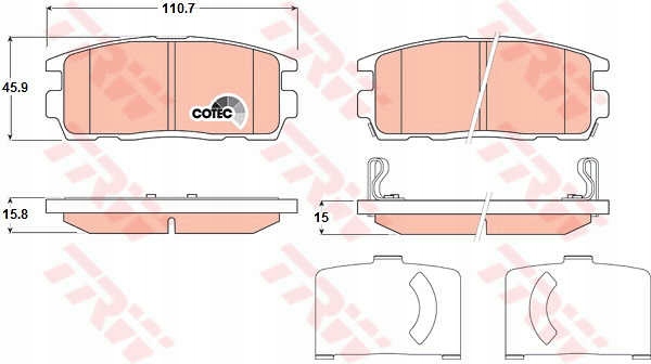 PADS BRAKE REAR TRW GDB1716 