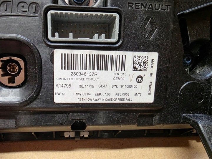 ÉCRAN MONITEUR RENAULT CLIO V 280346137R (27)