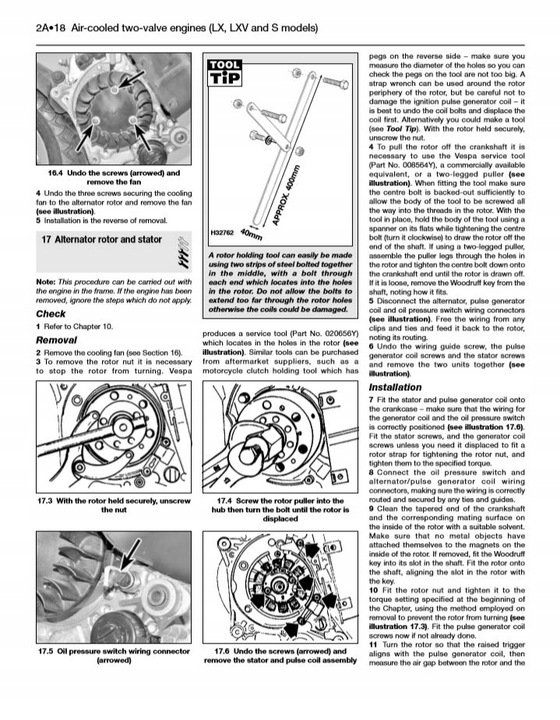 SCOOTER VESPA PRIMAVERA (14 - 18) DESCRIPCIÓN REPARACIÓN SKUTERA HAYNES PUBLISHING 