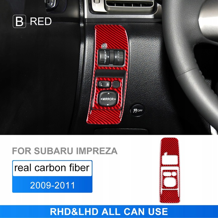 PRAWDZIWE PEGATINAS CON FIBRAS DE CARBÓN PARA SUBARU 