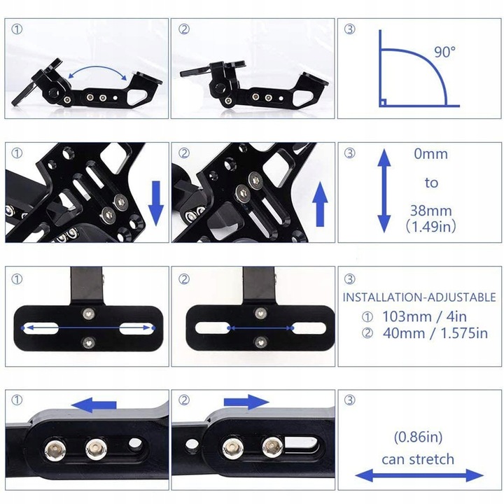 SOPORTE SOPORTE AL TABLICE REJESTRACYJAL MOTOCICLETA 